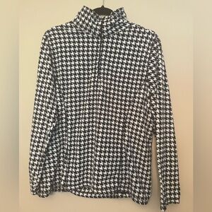 Old Navy houndstooth quarter zip